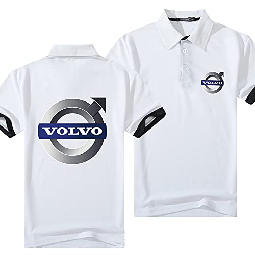 Camiseta Polo de Manga Corta con Estampado Volvo para Hombre, cómoda Camiseta de Golf con Solapa de Color en Contraste