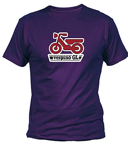 Camisetas EGB Camiseta Vespino Adulto/niño ochenteras 80´s Retro (7-8 años, Morado)