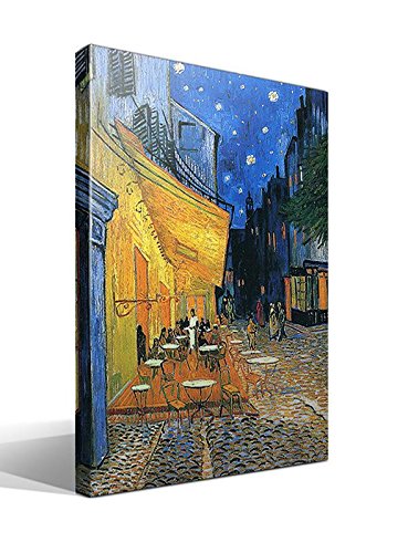 CF CUADROSFAMOSOS.ES CUADROSFAMOSOS.ES Cuadro Canvas Terraza de un Café en la Plaza Forum de Arlés de Van Gogh - HQ - 55x75 cm