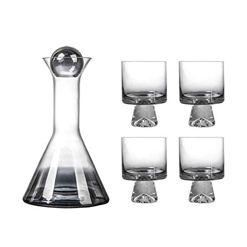 Conjunto de regalo de gafas de whisky Conjunto de gafas de whisky de cristal Conjunto de 2 rocas de enfriamiento reutilizable Bebidas de enfriamiento ideal para rega 4 cup