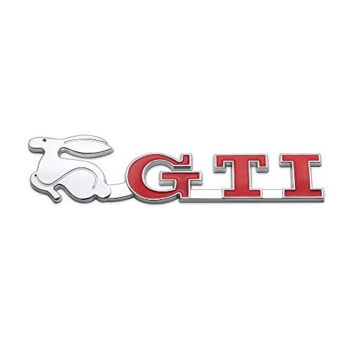 Emblema del capó delantero del coche 3D Metal GTI logo Coche Requín de la parrilla Pegatina Pegatina Cuerpo Tronco trasero Decoración Compatible con VW Volkswagen Tiguan Polo Blue Motion Caddy Tsi Apl
