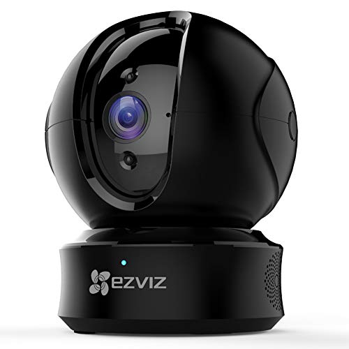 EZVIZ Cámara IP WiFi 360° de Seguridad, Cámara de Vigilancia, Visión Nocturna, Audio Doble Vía, Detección de Movimiento, Control Remoto, Fácil Configuración, Compatible con Alexa, CTQ6C Negro