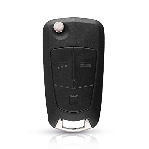 Funda con mando a distancia plegable de 2 botones para llave de coche para Opel Vauxhall Corsa D Astra G Zafira '' A Vectra B Mokka G Insignia (3 botones)