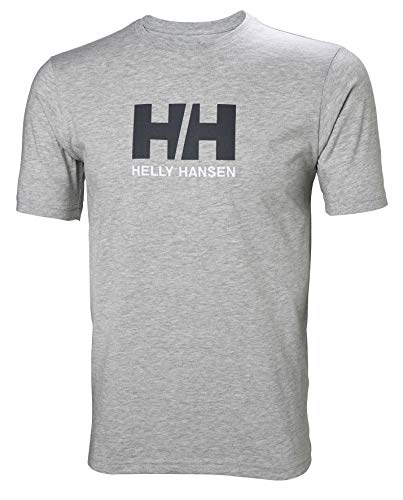 Helly Hansen HH Logo Camiseta Manga Corta, Hombre, Gris Melange, XL