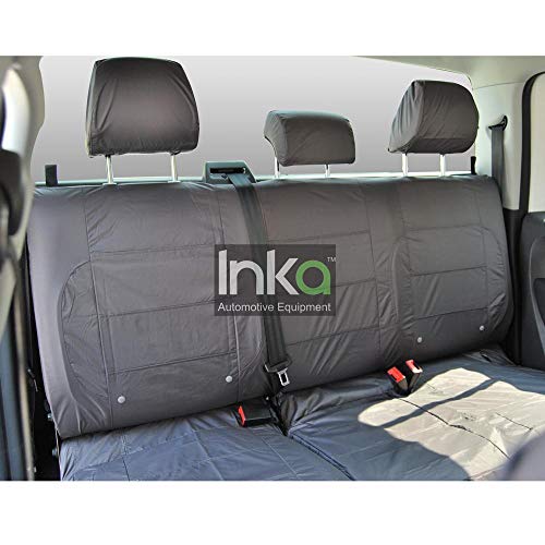 INKA - Fundas de asiento trasero impermeables 2+1 para VolksWagen (VW) Caddy Maxi Kombi MY 2015-2016 (gris)