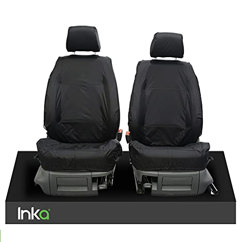 Inka - Fundas para asientos delanteros y traseros totalmente a medida, para Volkswagen Caddy Maxi Life Kombi modelo 2010 – 2020 [todas las variaciones de asientos] (delantero 1+1 juego)