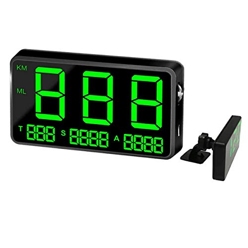 kingneed Velocímetro GPS C80 Auto HUD Head Up Display con alarma de velocidad MPH/KMH, alarma de conducción de fatiga, pantalla LED de 4,5 pulgadas para todos los vehículos, bicicletas y motocicletas