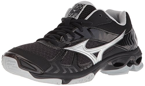 Mizuno Wave Bolt 7 Volleyball Shoes, Black/Silver, Women's 7.5 B US