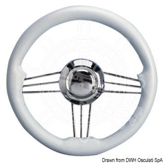 Osculati Volante INOX+Poliuretano Bianco 350 mm (SS+Polyurethane Steering Wheel White 35