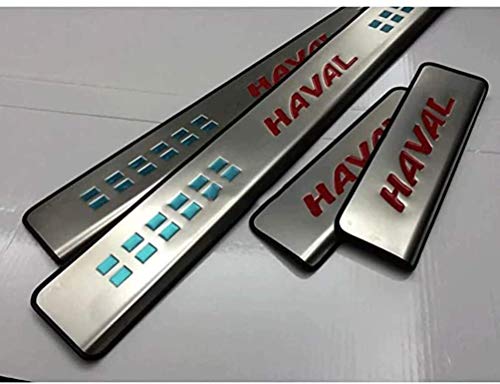 Para Haval Hover H6 Coupe, 4 piezas de pegatinas de umbral de puerta de acero inoxidable automotriz, almohadillas de protección de umbral, accesorios decorativos automotrices
