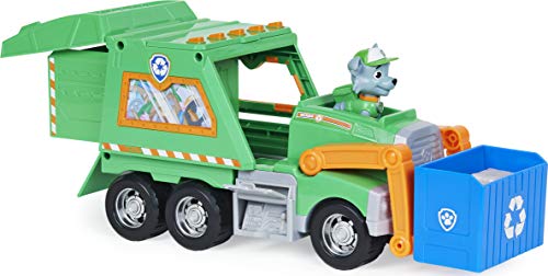 PAW Patrol 6060259 Rocky's Reuse It Deluxe Truck con Figura Coleccionable y 3 Herramientas, para niños de 3 años en adelante