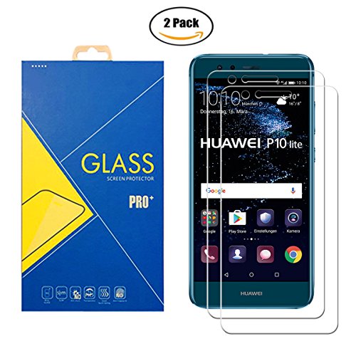 Protector de pantalla de cristal templado compatible con Huawei P10 / VTR-L09 – Protector de pantalla antigolpes y antiarañazos (2 unidades)
