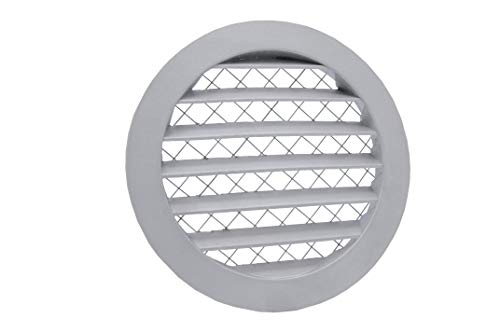 Rejilla de ventilación de aluminio, rejilla de escape, rejilla redonda con mosquitera Rejilla de aluminio.