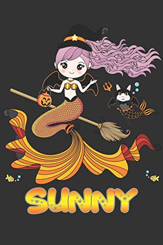 Sunny: Sunny Halloween Beautiful Mermaid Witch Want To Create An Emotional Moment For Sunny?, Show Sunny You Care With This Personal Custom Gift With Sunny's Very Own Planner Calendar Notebook Journal