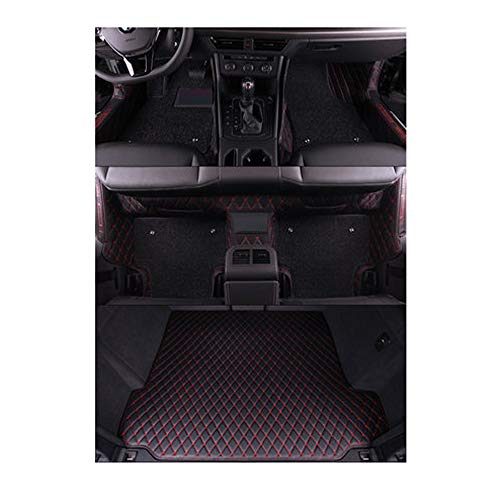 TINGYIN Alfombras de Coche y alfombras - de Doble Capa alfombras de Auto-envueltos Completa Son Resistentes al Agua y Antideslizante, Apto para Volkswagen Golf 6 y 7 (2017-2020 Modelos)