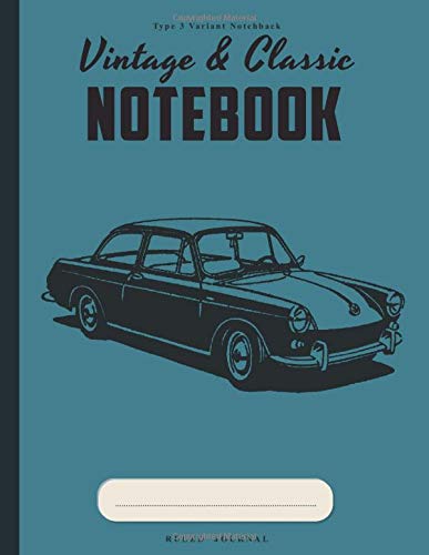 Type 3 Variant Notchback: College Ruled note book journal and repair workbook