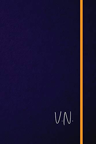 V.N.: Classic Monogram Lined Notebook Personalized With Two Initials - Matte Softcover Professional Style Paperback Journal Perfect Gift for Men and Women [Idioma Inglés]