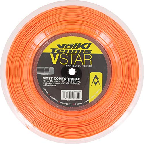Volkl V Star - Carrete de cuerda para tenis, color naranja fluo (naranja 17 g)
