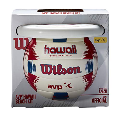 Wilson Balón de Voleibol y frisbi AVP Hawaii Summer Kit, Set de Verano, Cuero Compuesto, Adecuado para la Playa, Multicolor, WTH80219KIT