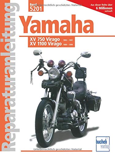 Yamaha XV 750 Virago 92-97 / XV 1100 Virago 89-99: Luftgek, Viertaktm. obenl. Nockenwell 748 / 1063 cm3, V-Zweizyl. Winkel 75 Grad