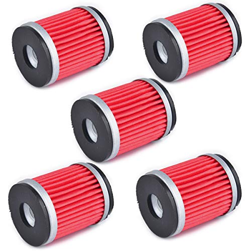 5 filtros de aceite para Yamaha YFZ 450 2003 2004 2006 2007 2009 WR250F WR450F KN141 HF141