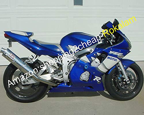 Carenado personalizado azul blanco para Yamaha YZF-R6 1998-2002 YZF R6 98-02 carenados piezas de motocicleta (moldeo por inyección)