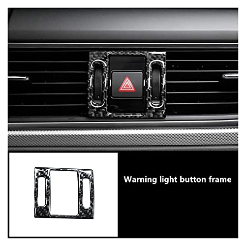 furong Fit de Fibra de Carbono en Forma para Audi A6 C7 2012-18 Portada Interior Pegatina Pegatina Advertencia Botón de Advertencia Decoración (Color Name : Warning)