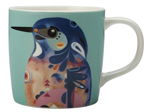 Maxwell Williams DI0215 Pete Cromer - Taza de café y té, porcelana, Kingfisher, 375 ml