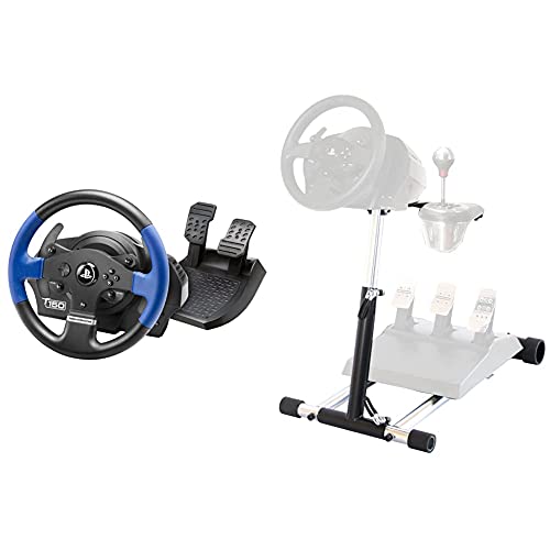 ThrustMaster T150RS - Volante - PS4 / PS3 / PC - Force Feedback - Licencia Oficial Playstation + Wheelstandpro WSP-T300TX Wheel Stand Pro Deluxe v2- Soporte para Volante, TX Racing