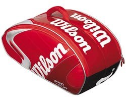 Wilson K Pro Tour Six Bag bolsa de tenis rojo/blanco