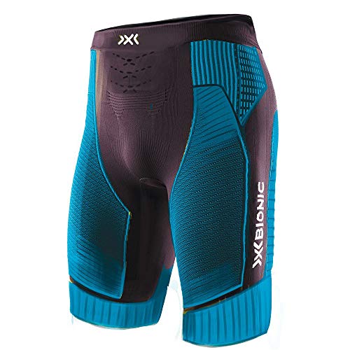 X-Bionic Effektor 4.0 Run Shorts, Mujer, Black/Teal Blue, XXL