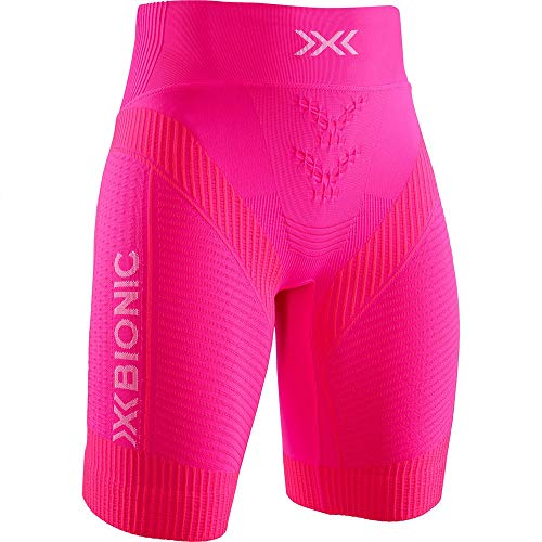 X-Bionic Effektor 4.0 Run Shorts, Mujer, Neon Flamingo/Arctic White, M