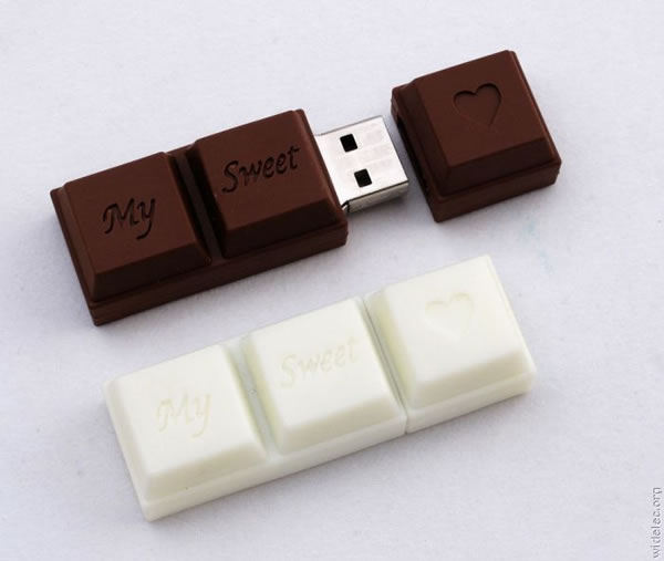 pendrive con forma de barrita de chocolate