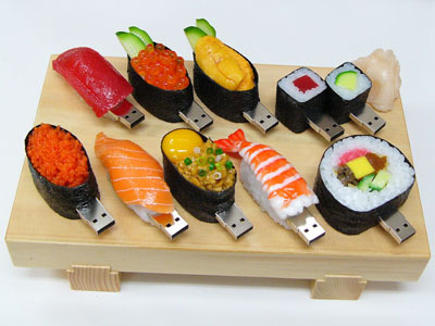 pendrive con forma de comida sushi