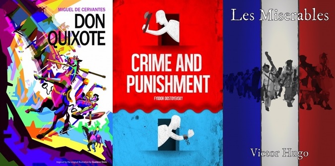 tres portadas nuevas de tres clásicos de la literatura