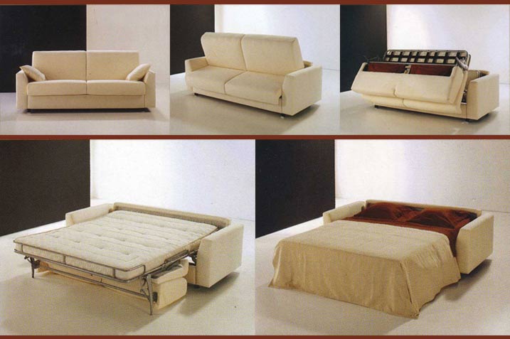 sofá cama cerrado y abierto