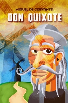 reinterpretación de la portada de Don Quijote de la Mancha