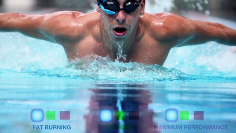 ejemplo de uso de las gafas de natación inteligentes