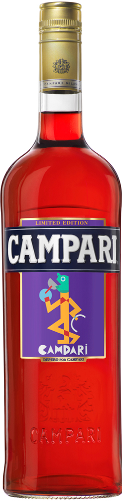 Botella Campari con etiqueta nueva