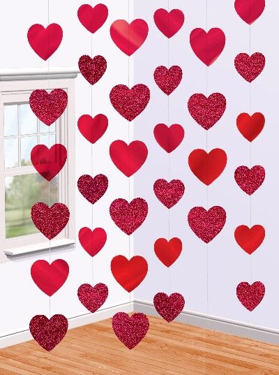 Cortina de corazones para San Valentín