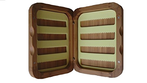 Bamboo Presentation Classic - Caja para Moscas de Pesca (Madera de bambú), Color marrón