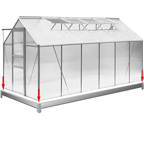 Deuba Base para invernadero | sólida y estable | Acero galvanizado | 380cm x 190cm Deuba Base para invernadero | sólida y estable | Acero galvanizado | 380cm x 190cm