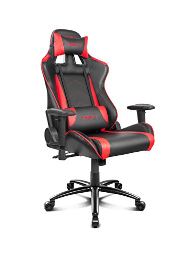 Drift DR150BR - Silla Gaming Profesional, (Poilipiel Alta Calidad, Ergonómica), Color Negro/Rojo