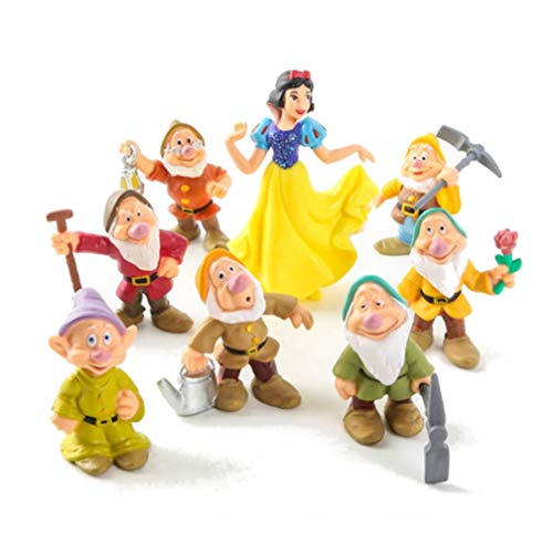 EASTVAPS 8pcs / Set Blancanieves y los Siete enanitos de PVC Figuras Toy Cake Topper Kids Toy Regalos