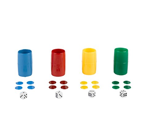 Falomir Set Completo de 4 cubiletes de plástico (Accesorios), Multicolor (27932) Falomir Set Completo de 4 cubiletes de plástico (Accesorios), Multicolor (27932)