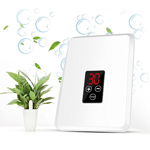 Generador de Ozono ionizador purificador de aire, Ozonizador doméstico 400mg para las habitaciones, el humo, los coches y las mascotas(Blanco)