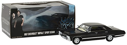 Greenlight - Chevrolet Impala Sport de 1967 de la mítica Serie «Sobrenatural» (2005) - Escala 1:24 - Color Negro - 84032