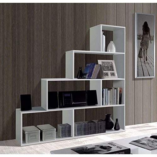 Habitdesign 002255BO - Estantería Decorativa, Acabado en Blanco Brillo, Medidas: 145 cm (Largo) x 145 cm (Alto) x 29 cm (Fondo) Habitdesign 002255BO - Estantería Decorativa, Acabado en Blanco Brillo, Medidas: 145 cm (Largo) x 145 cm (Alto) x 29 cm (Fondo)