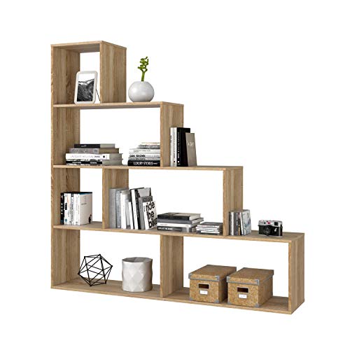 Habitdesign 002255F - Estantería Decorativa, Acabado en Roble Canadian Medidas: 145 cm (Largo) x 145 cm (Alto) x 29 cm (Fondo) Habitdesign 002255F - Estantería Decorativa, Acabado en Roble Canadian Medidas: 145 cm (Largo) x 145 cm (Alto) x 29 cm (Fondo)