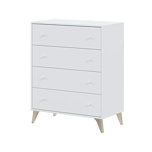 Habitdesign 007804A - Comoda 4 Cajones, Sifonier, Modelo Sweet, Color Blanco Artik, Medidas: 77,5 cm (Largo) x 40 cm (Fondo) x 95 cm (Alto) Habitdesign 007804A - Comoda 4 Cajones, Sifonier, Modelo Sweet, Color Blanco Artik, Medidas: 77,5 cm (Largo) x 40 cm (Fondo) x 95 cm (Alto)